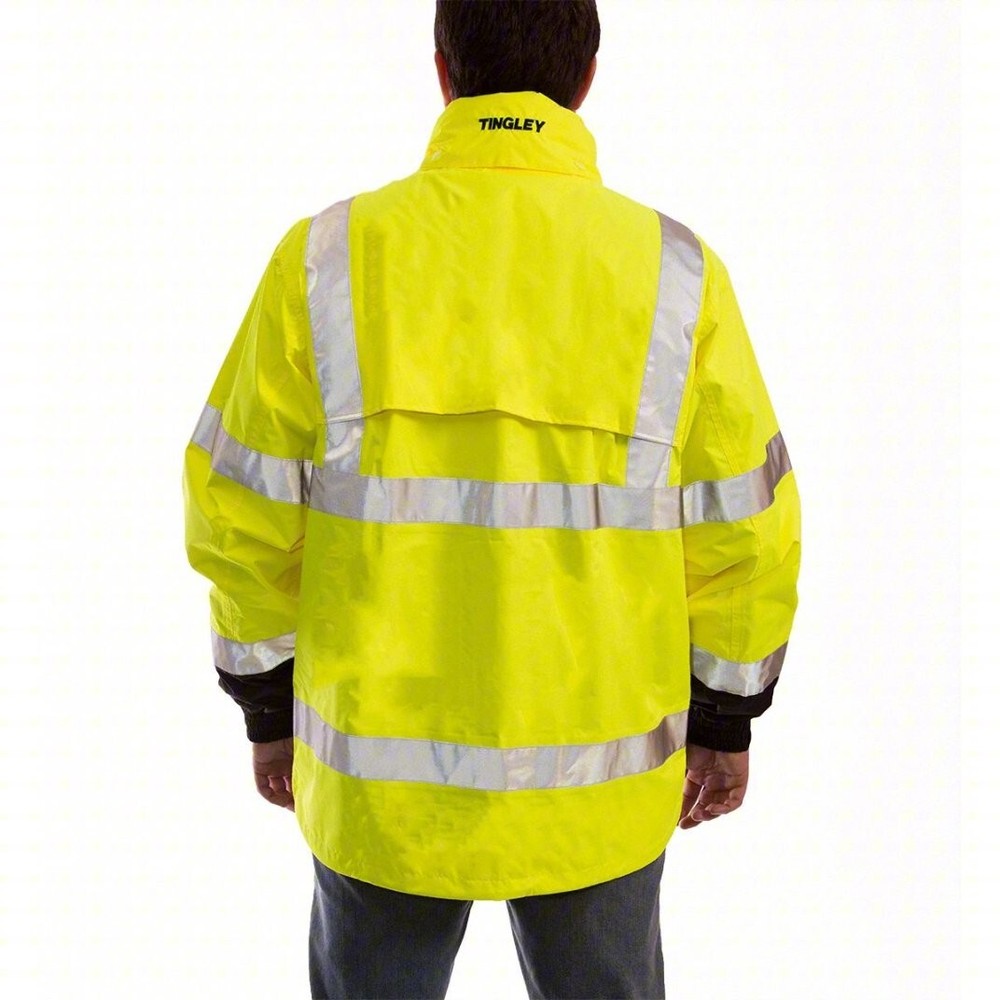 NWT HIGH VISIBILITY SAFETY Jacket Hood L