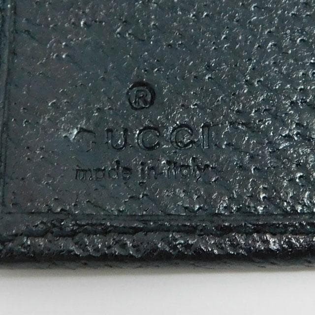 Gucci Agenda 6-Ring Planner Notebook Cover Case GG Pattern Black Canvas Used