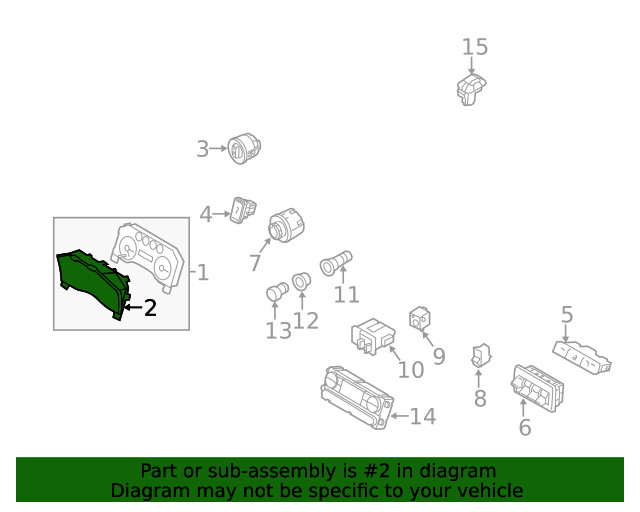 Genuine Ford Instrument Panel Lens BC3Z10887A