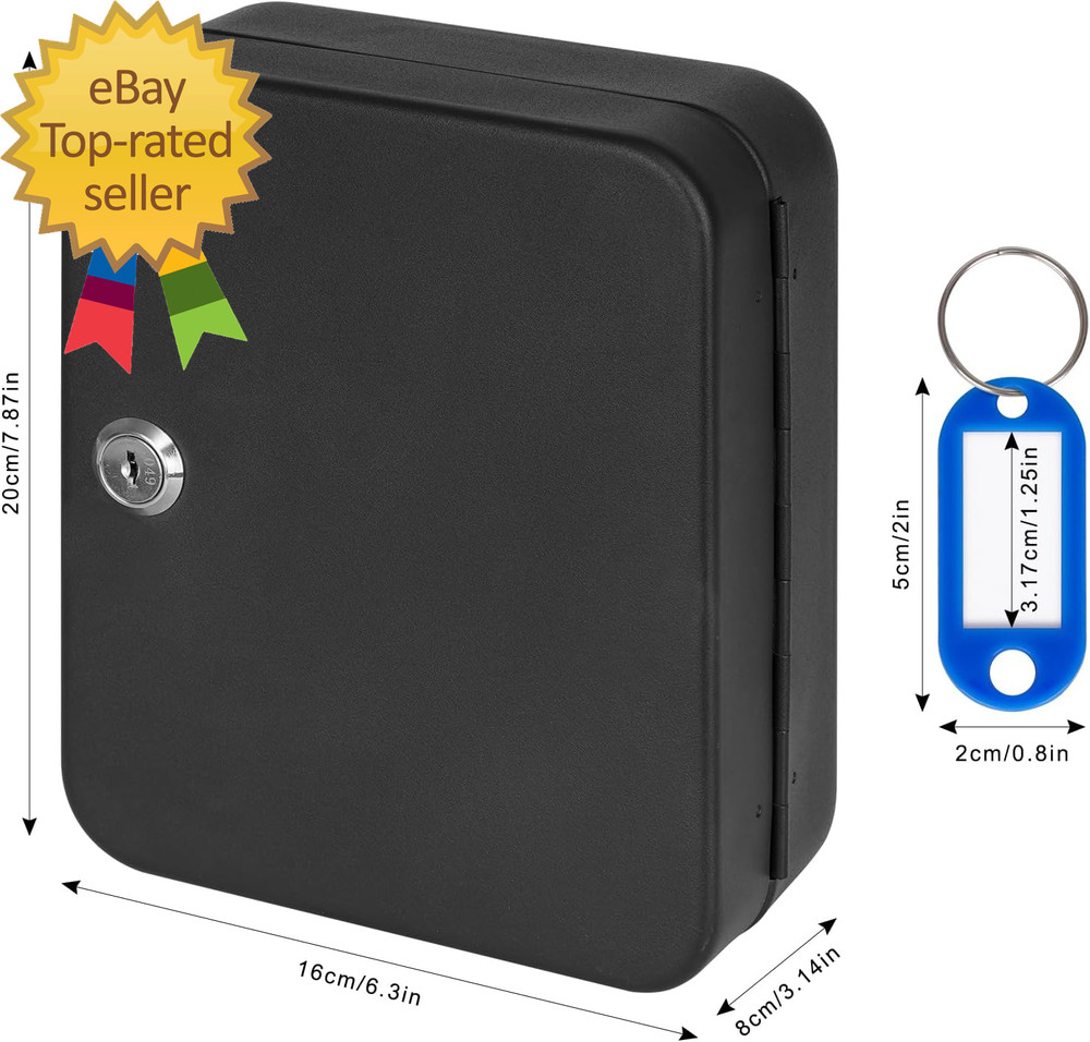 Key Cabinet Wall Mount Locking Key Box Organizer Key Lock Box with Key