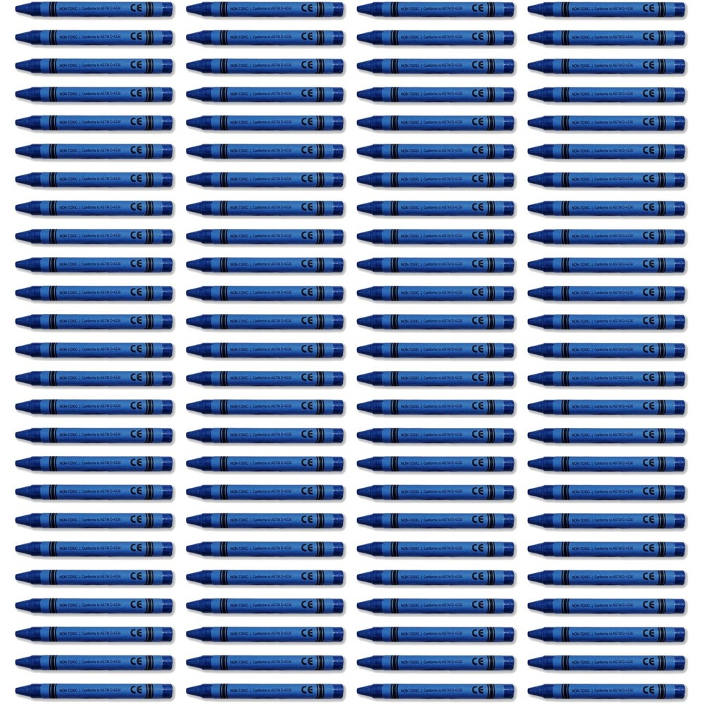 Premium Blue Crayon Bulk Value Pack Pack of 100