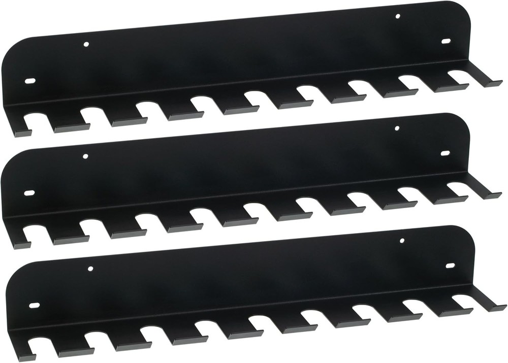 Durable Black Pipe Clamp Rack Set - Wall Mount for Tool Organization