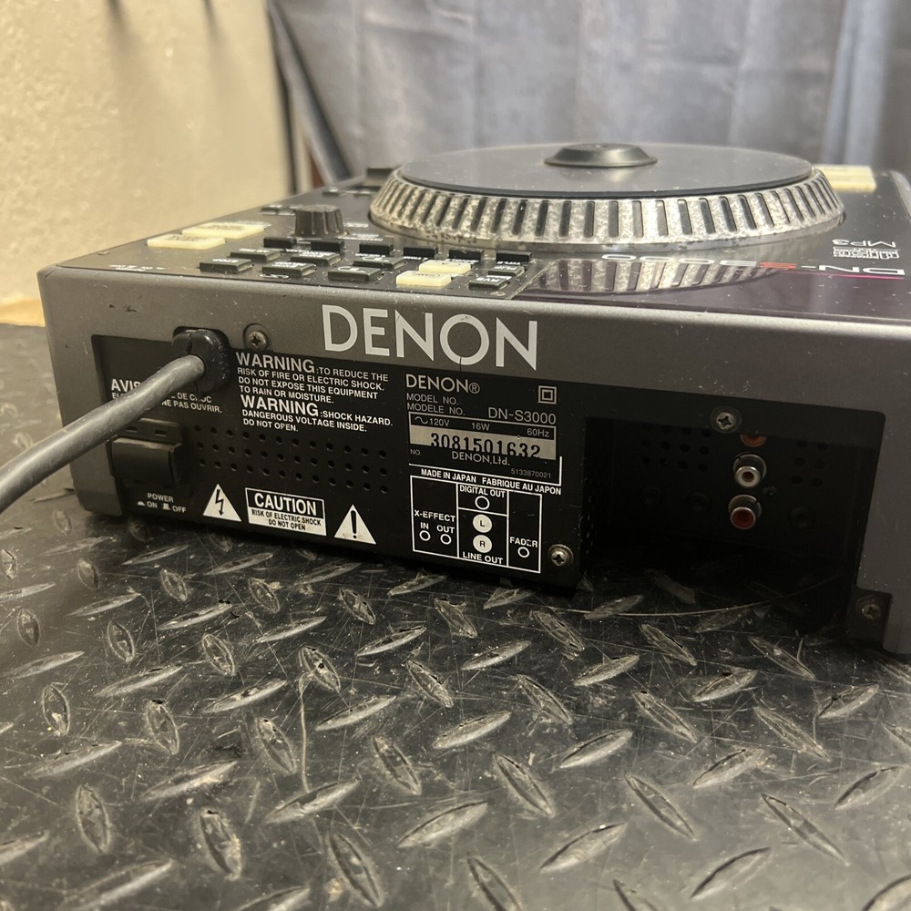 DENON DN-S3000 Digital Turntable CDJ Table Top DJ CD MP3 BlacK Tabletop Control