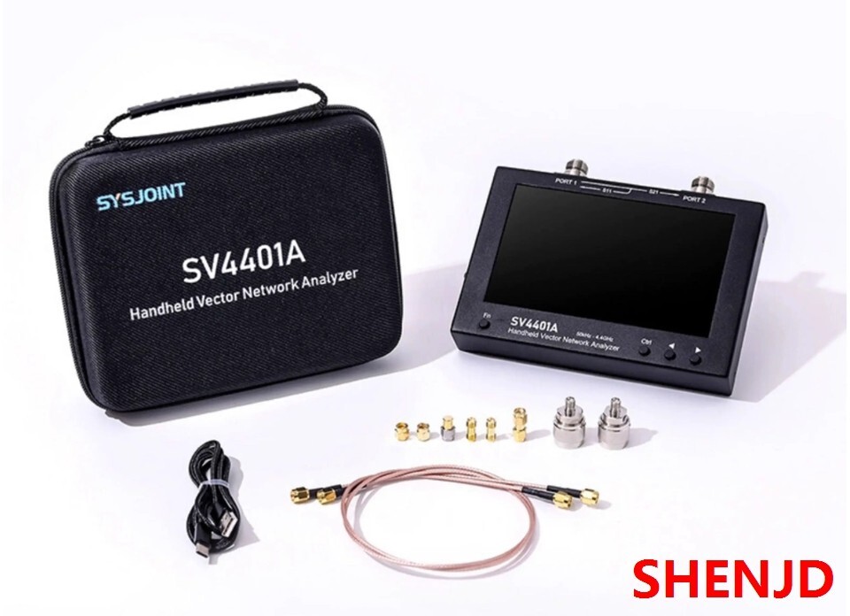 SV4401A 50KHz-4.4GHz VNA Vector Network Analyzer 100DB Dynamic 7 Inch Touch LCD