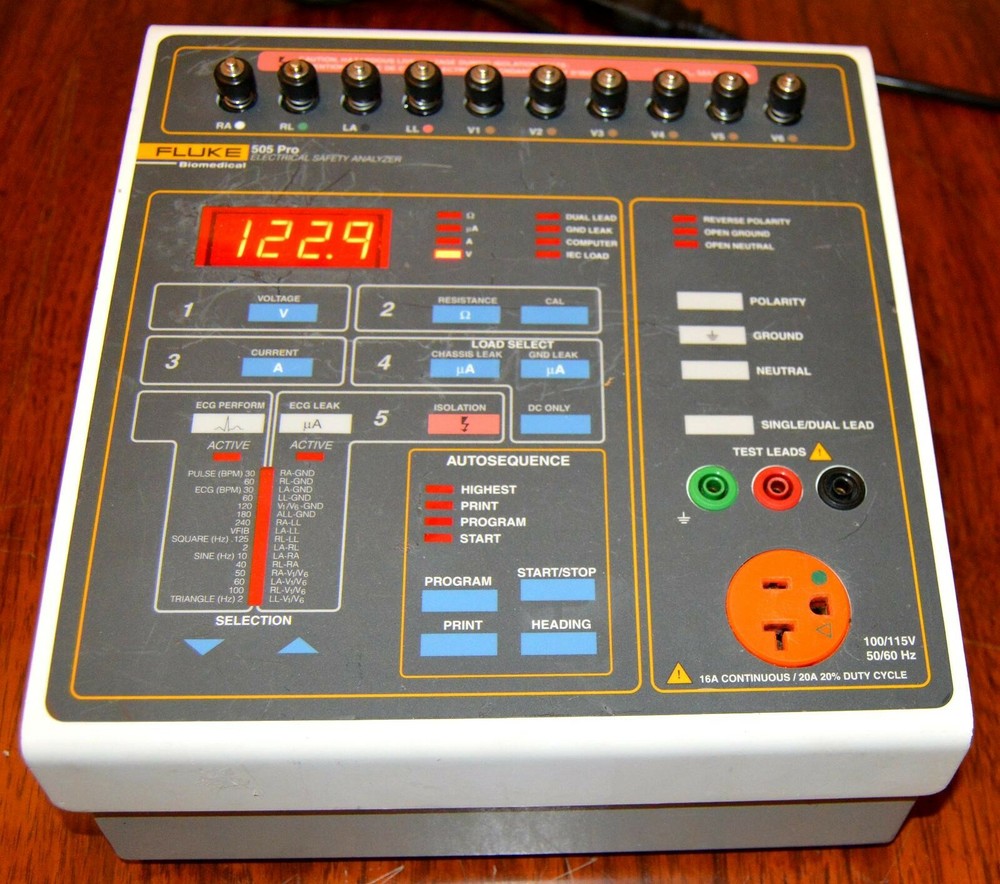 Fluke 505 PRO Electrical Safety Analyzer 505pro & Manual