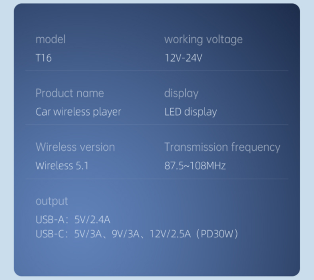 Bluetooth 5.1 Car Wireless FM Transmitter Adapter USB PD Charger AUX Hands-Free