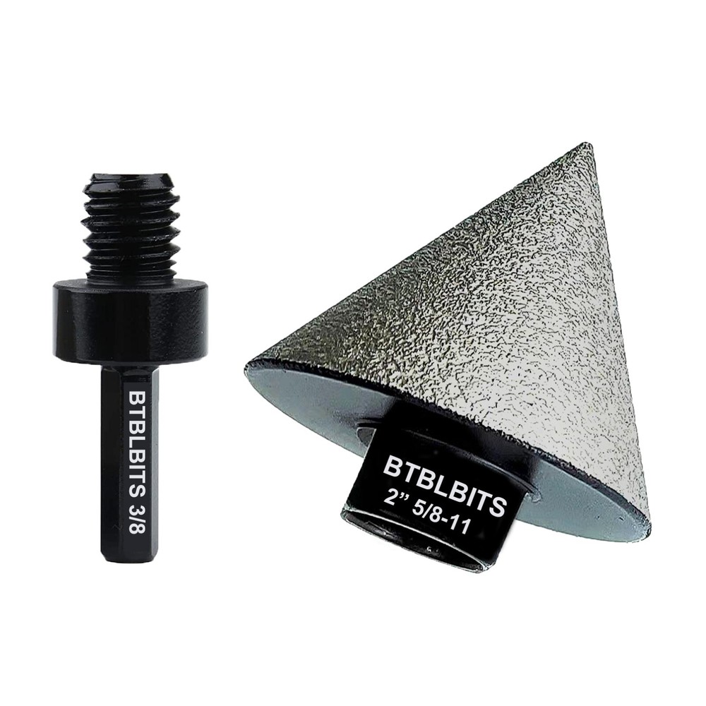 2" Diamond Beveling Chamfer Cone Milling Bit Tile with Hex Adapter Countersink