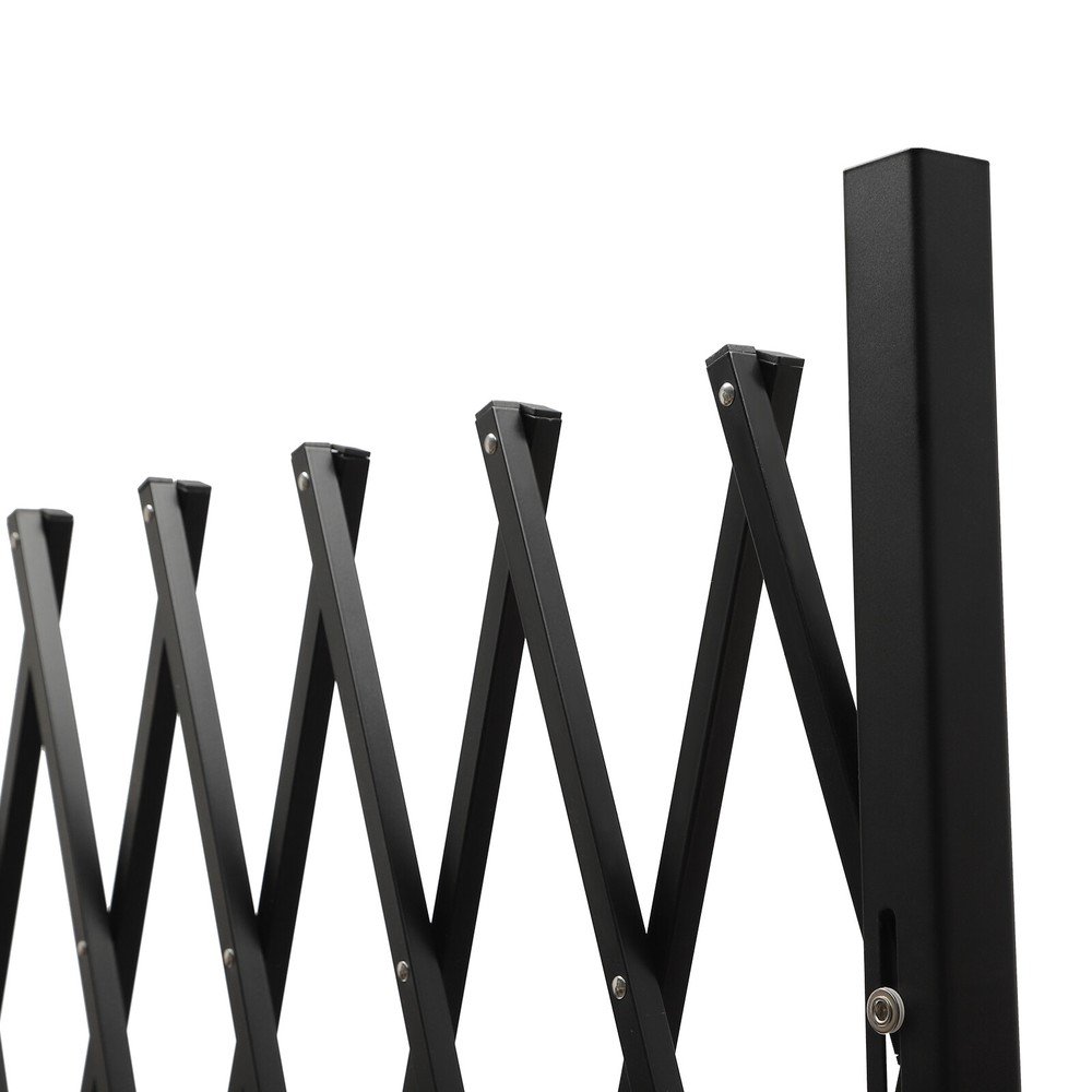 Double Folding Security Gate Rolling Folding Door Gate Expandable Scissor Gate