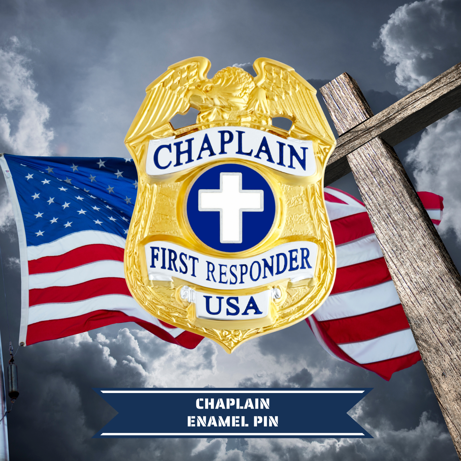 Chaplain First Responder - Mini Badge Pin