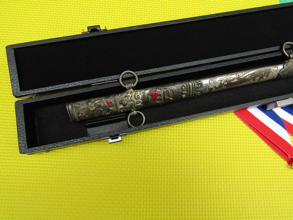 Antique Knights Templar Scabbard in case.