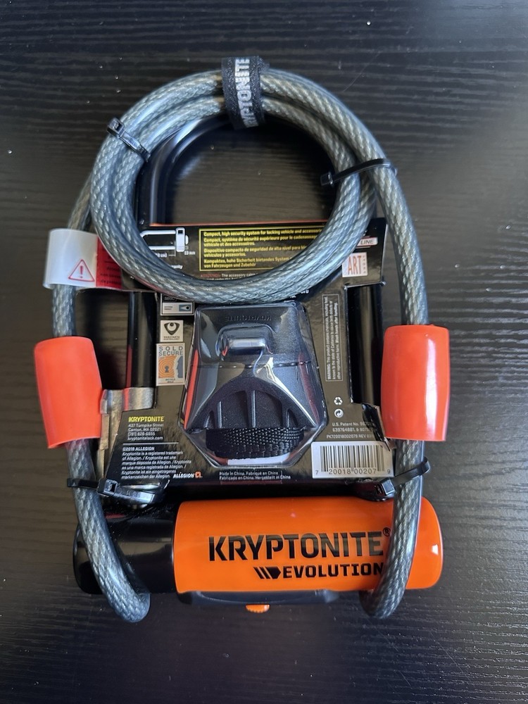 Krytonite Evolution Mini 7 U U-Lock 4' Cable Bracket Flex