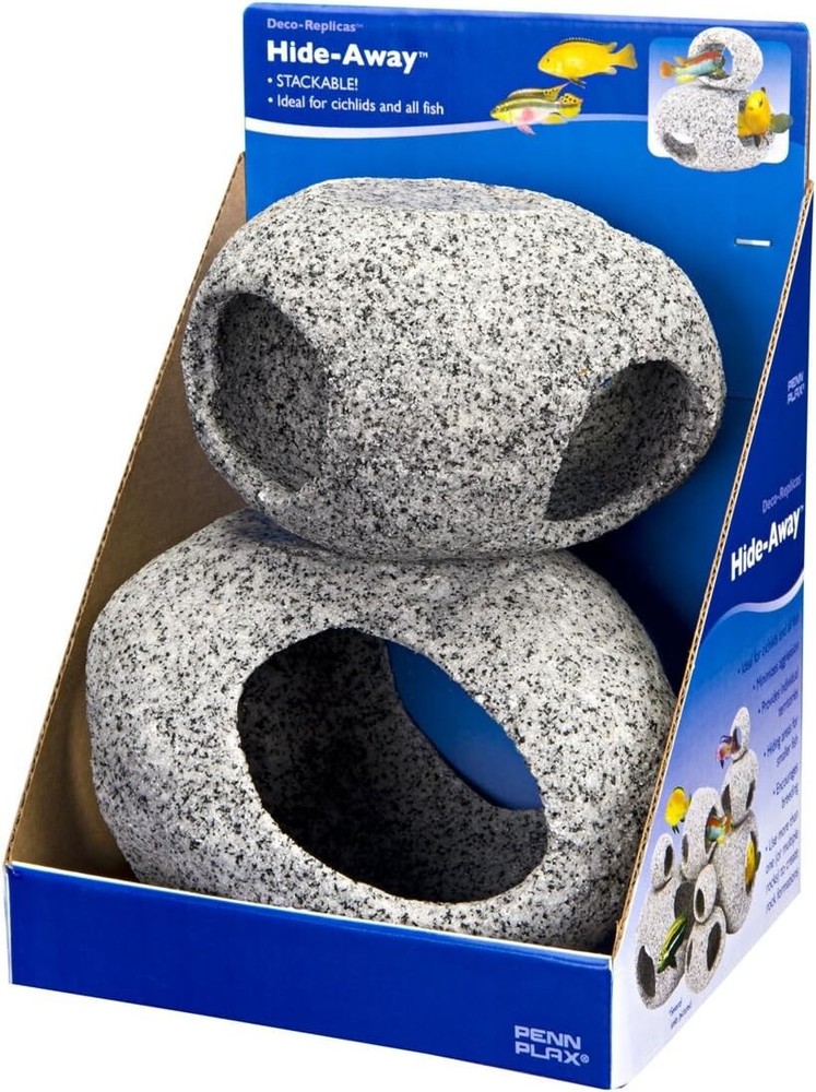 Versatile Granite Aquarium Decor & Fish Hideaway - Large & Extra Large Sizes