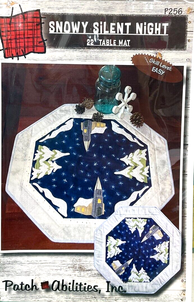 PATCH ABILITIES, INC. #P256 - SNOWY SILENT NIGHT 22" TABLE MAT