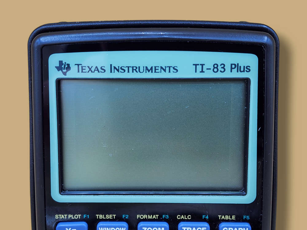 Texas Instruments TI-83 Plus Black Graphing Calculator w/Cover & Manual