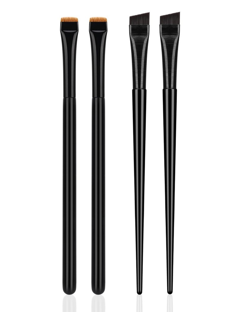 4 PCS Eyebrow Brush Set Angled Flat Concealer Precise UltraThin Tint