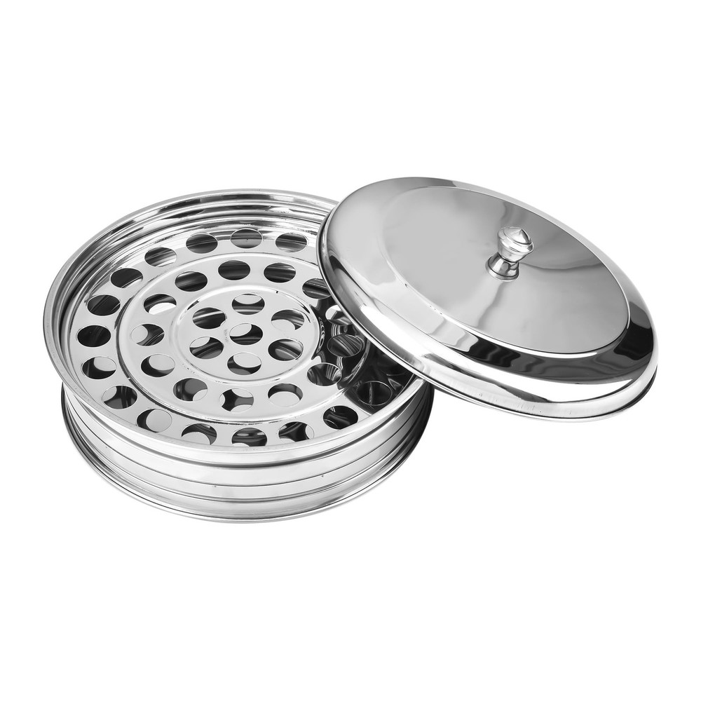 Communion Trays with Lid - Stainless Steel, Rectangular, Silver, Stackable - ...