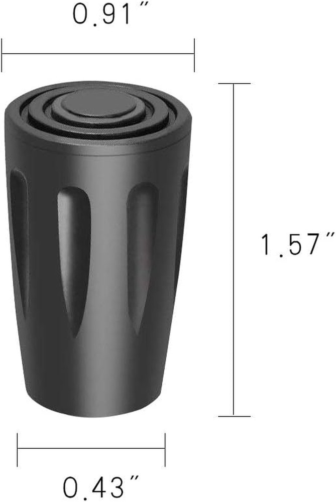 Hiking Pole Replacement Tips 16 Pack Rubber Tips for Walking Sticks Tips Trekkin