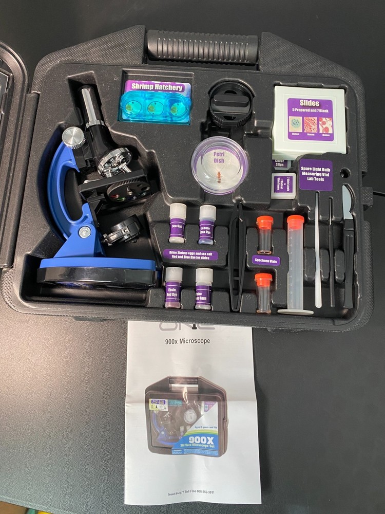 Microscope Set - Explore One 28 Pc 900x Black Plastic Carry Case