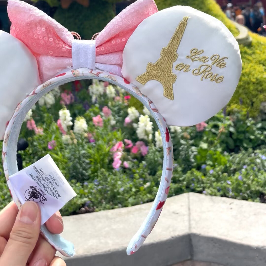 Disney Parks Epcot France World Showcase Minnie Mouse Ears Paris Headband 2025