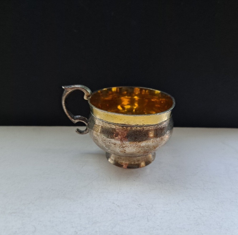 Antique German Gilded Silver Brandy Cup Becher