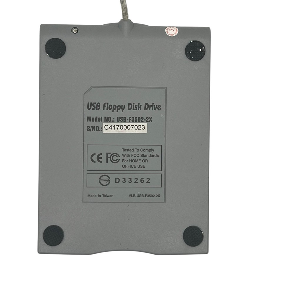 3.5" USB Floppy Disk Drive External Portable (Not Tested)