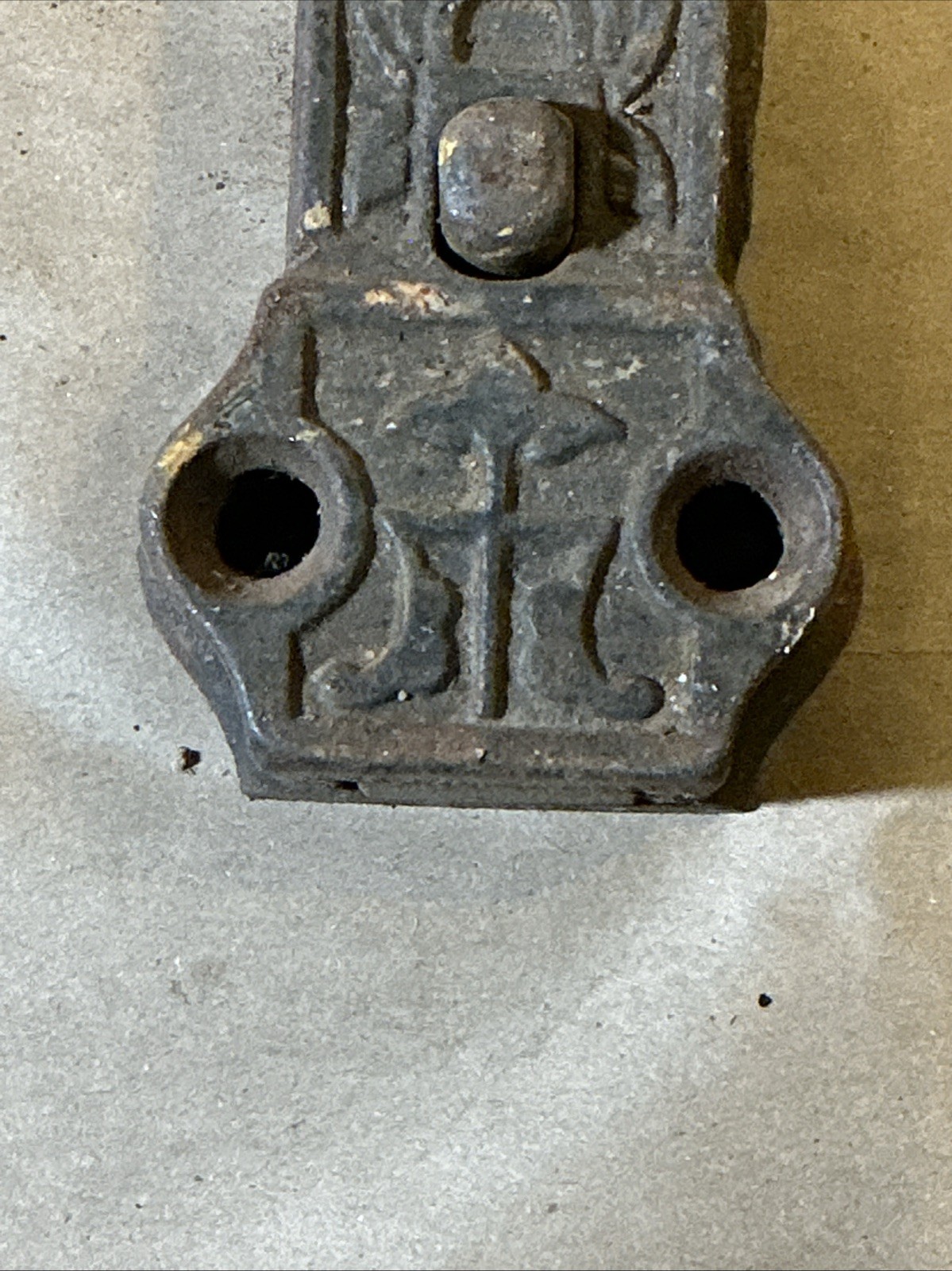 Antique Victorian Cast Metal Door Lock Surface Latch As Is INV-AT13