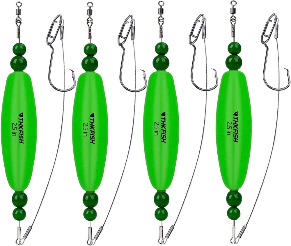 4pcs Catfish Rattling Line Float for Santee Rig Stainless Hooks Fish Bobbers US