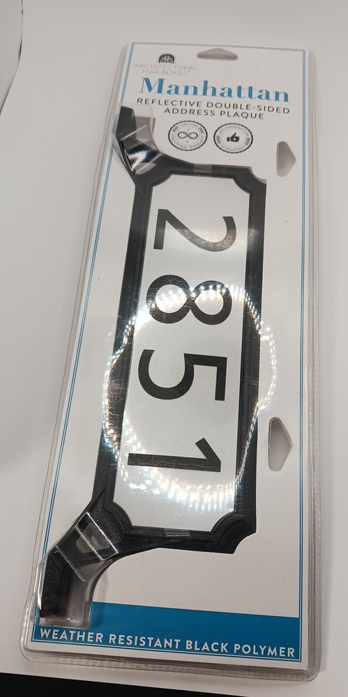 Architectural Mailboxes Black Plastic Manhattan Mailbox Name/Address Kit