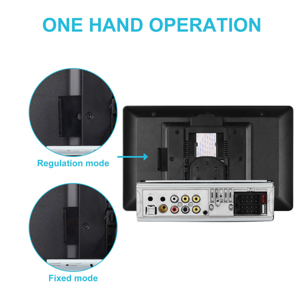 10.4" 1 DIN Car Stereo Radio Carplay Android Auto Vertical Screen GPS + Camera