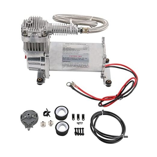 12V 444C 200 PSI Chrome Air Compressor for Auto/Motorcycle 1Pc