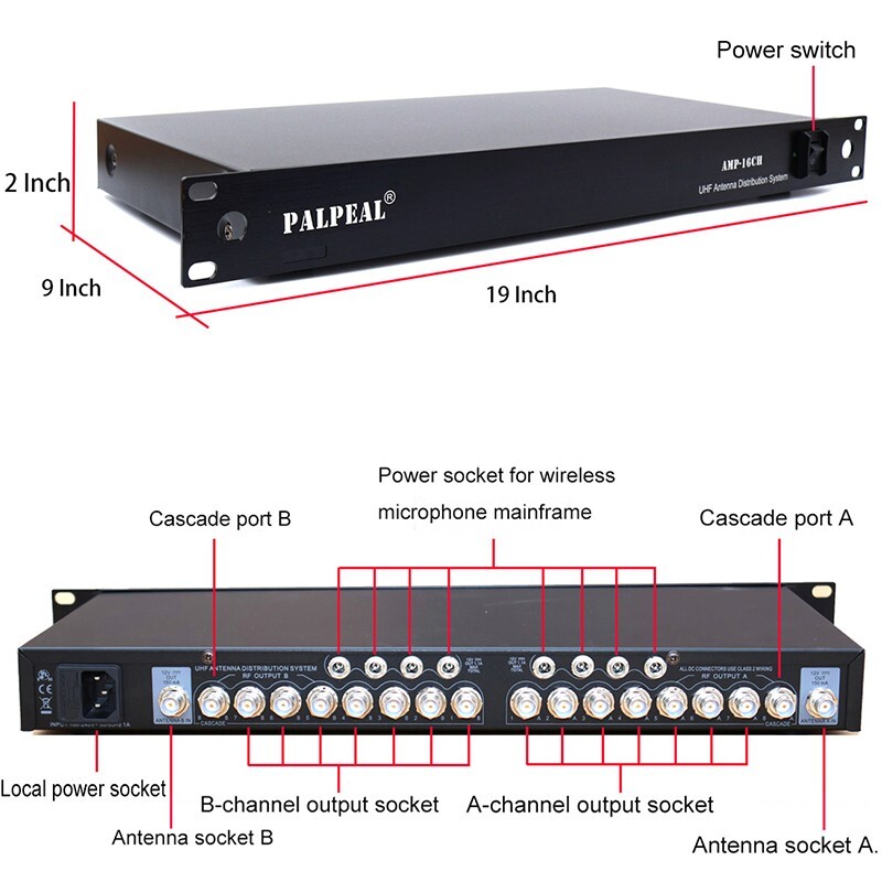 8 Way UHF Antenna Distribution System for wireless microphone,Antenna splitter