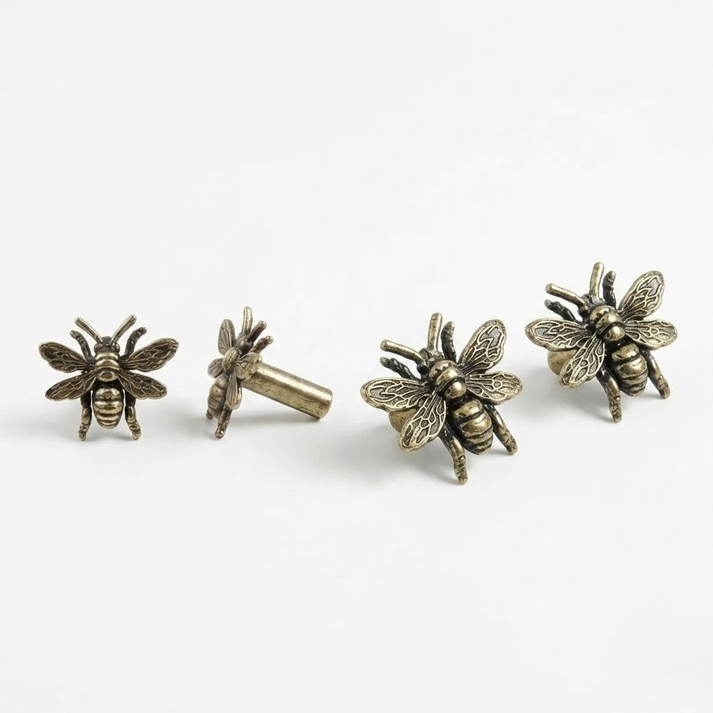The Tangerine Store |Antique Brass Bumble Bee Drawer Knobs