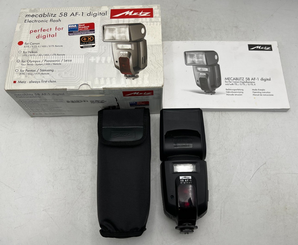 Metz Mecablitz 58 AF-1 Digital Electronic Camera Flash Unit For Canon