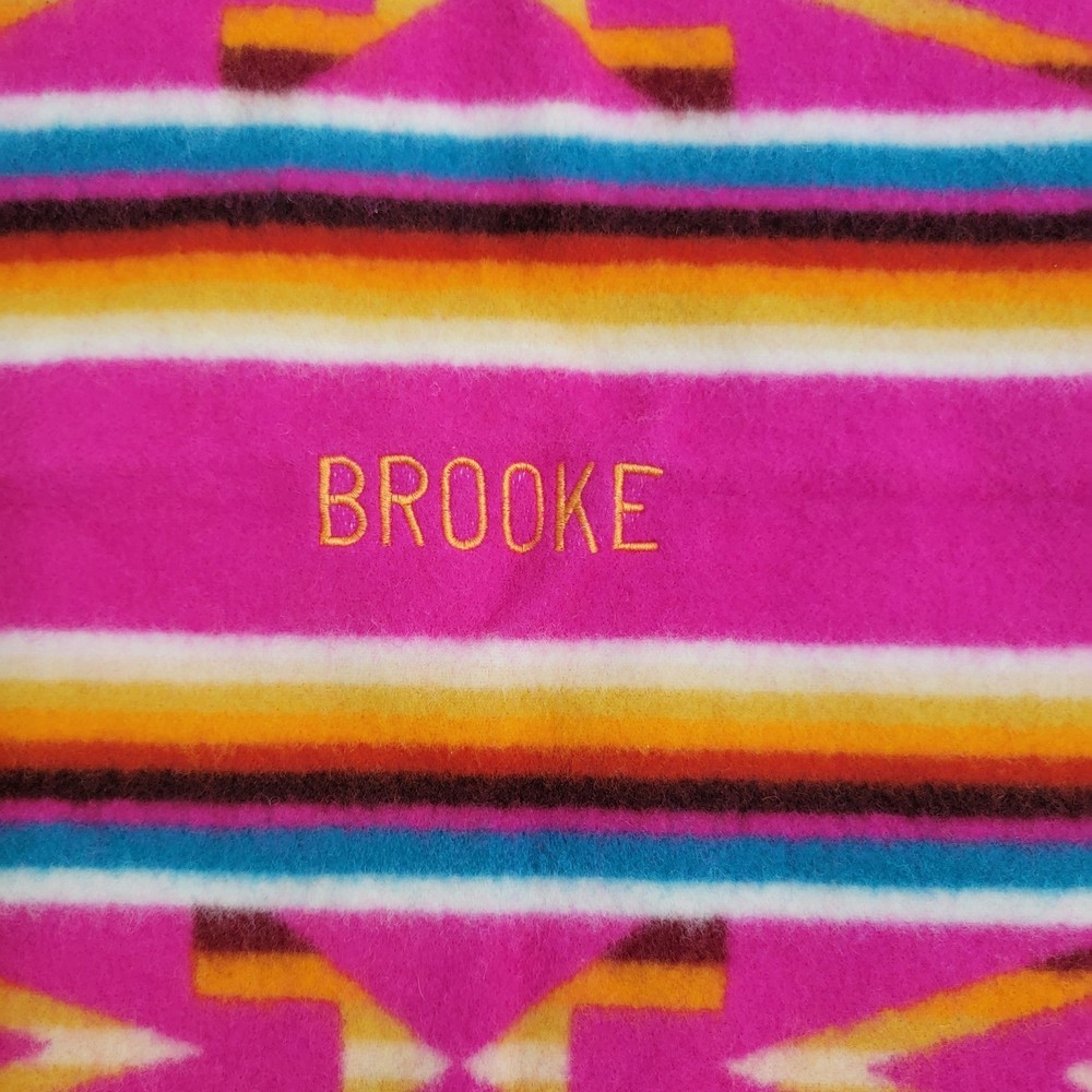 Pendleton NWT Beaver State Wool Cherry Muchacho Robe Crib Blanket Personalized