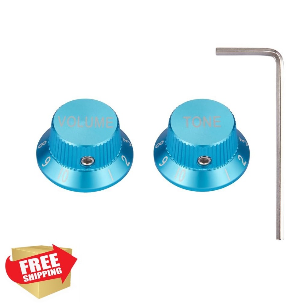 Dopro Blue Bell Top Hat Knobs for Strat Ibanez Yamaha LP
