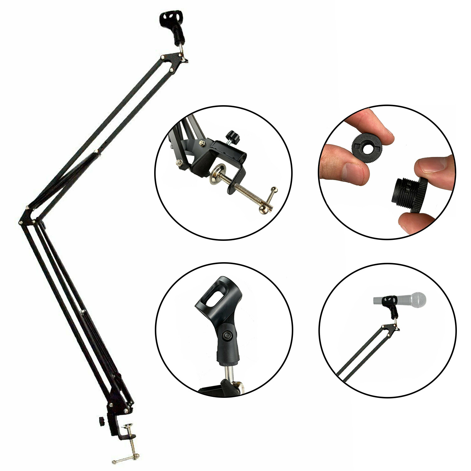 ChromaCast 38" Adjustable Boom Mic Suspension Scissors Desk Microphone Stand