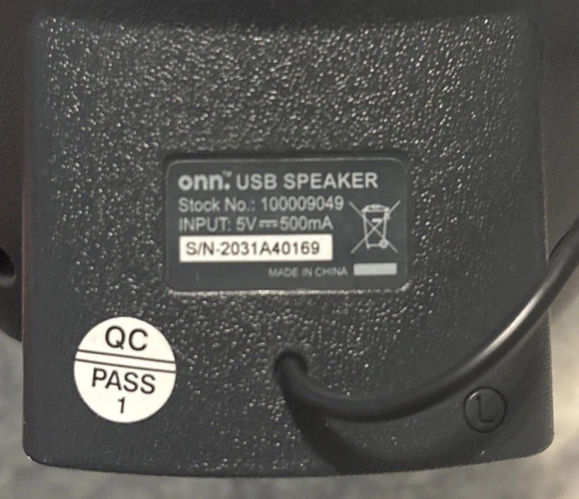 Onn Stereo Speakers Usb With Volume Controls Gray