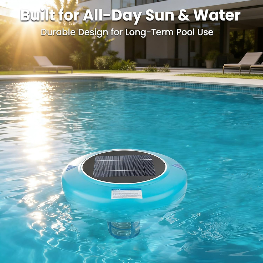 Solar Pool Ionizer – Durable Copper Anode & Oversized Solar Panel for Pools up t