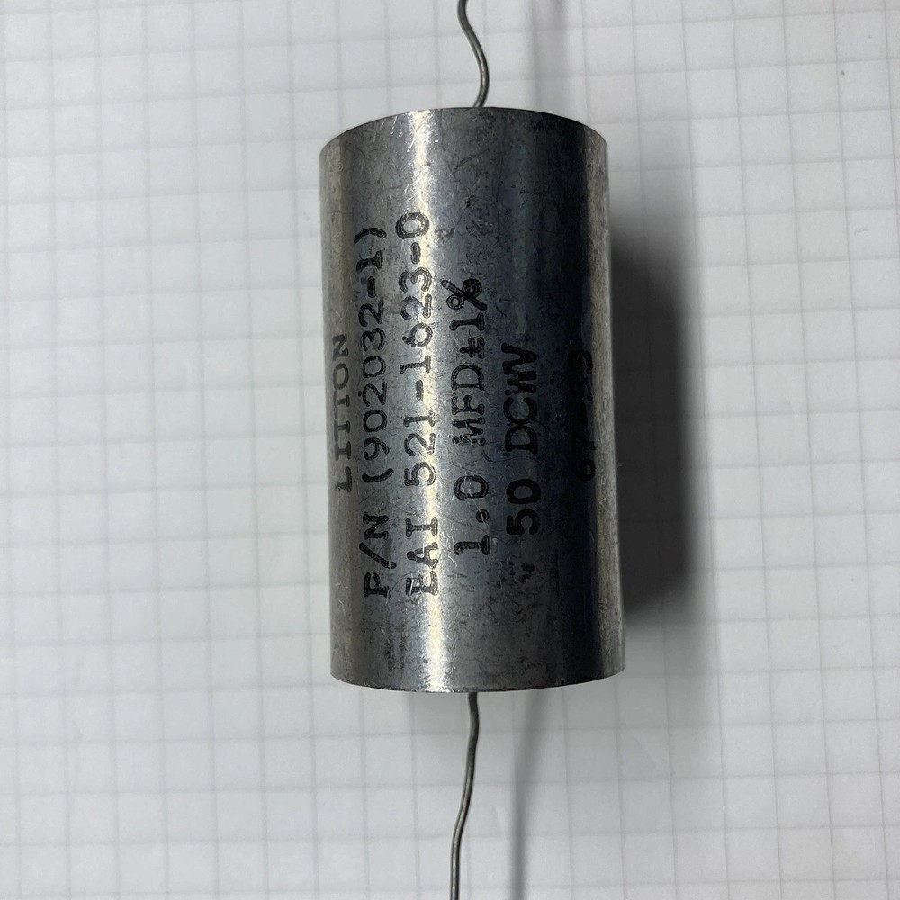 Capacitor 1.0 MFD 50 DCWV EAI Litton Precision Polystyrene (5 pieces)