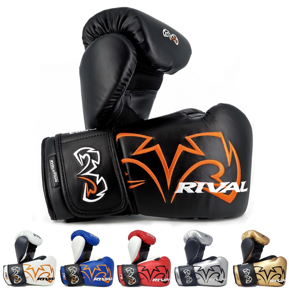 RIVAL Boxing RB11 Evolution Bag Gloves, Hook and Loop, Dual Angle V-Strap System