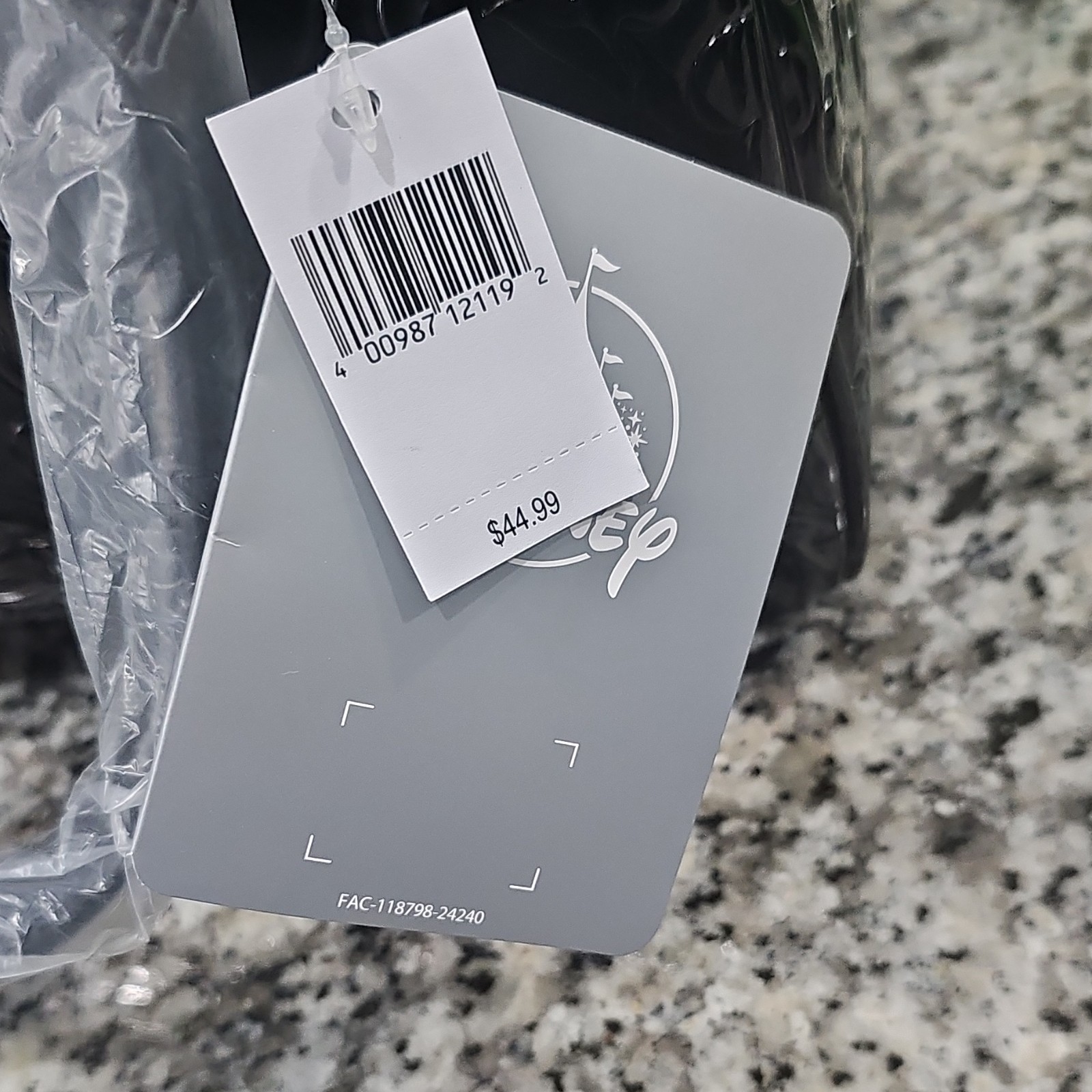 Disney Mickey Mouse Medium Handbag Black Embossed Gold Hardware