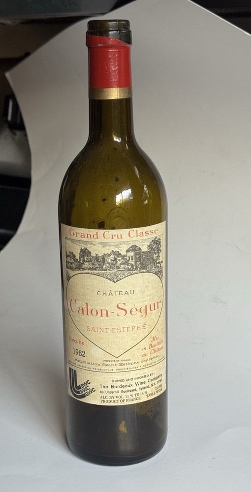 1982 Château Calon-Ségur Saint-Estèphe empty bottle