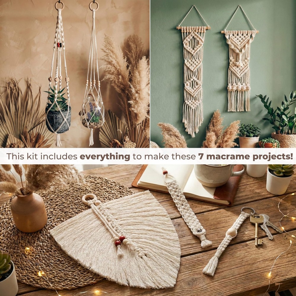 MIGO Creates Macrame Kits for Adults Beginners with 126 Small, E-Book Version