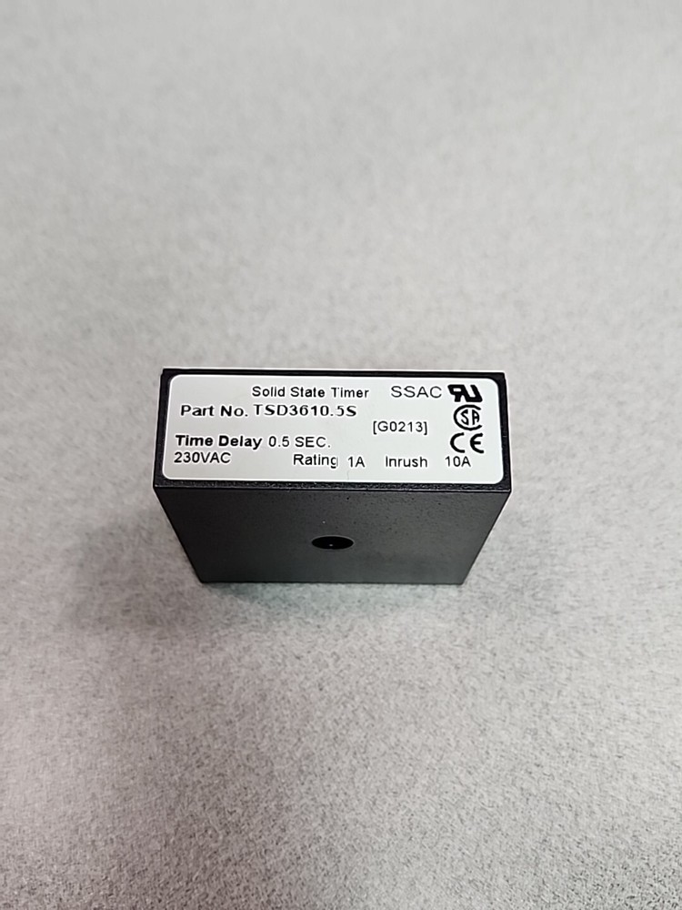 SSAC Part No. TSD3610.5S SOLID STATE TIMER. 230 VAC. TIME DELAY 0.5 SEC.