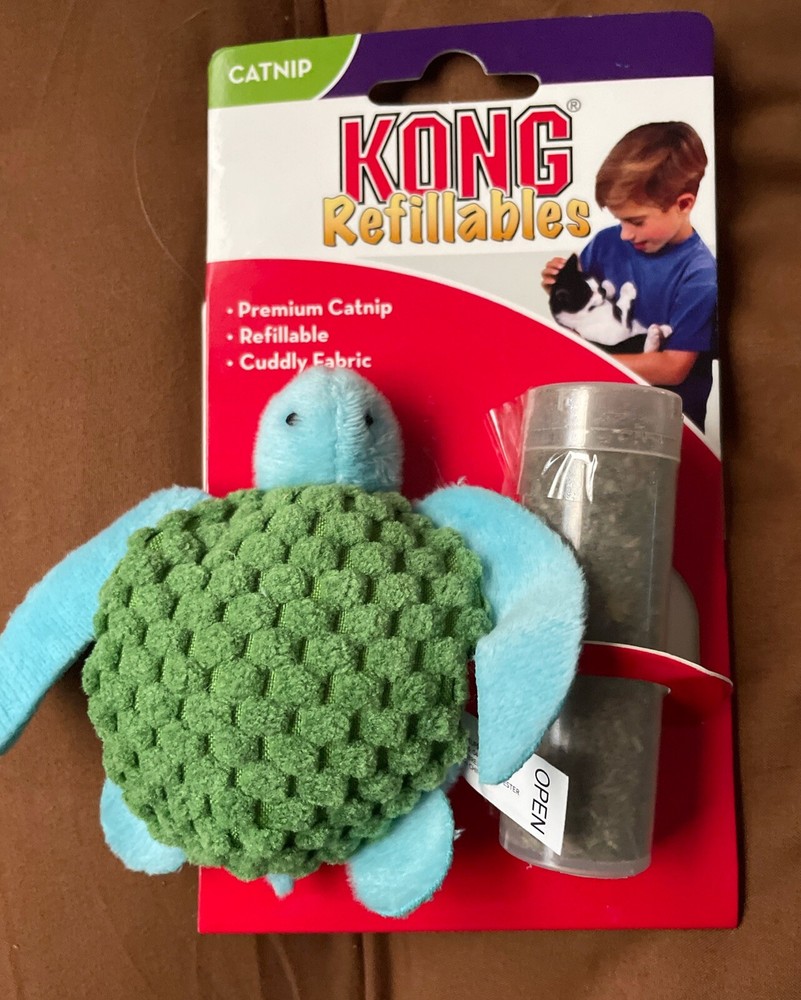 Kong Refillable Plush Catnip Turtle