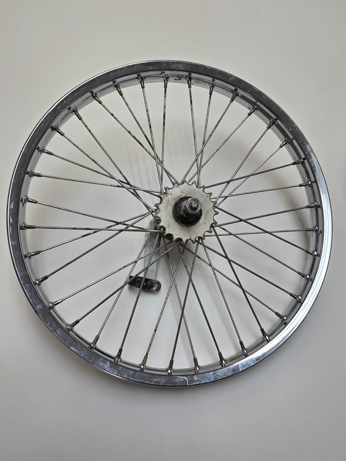 1974 Yamaha Moto Bike J60 Wheelset Femco 20" Wheels Long Axle ACS Bendix OS BMX