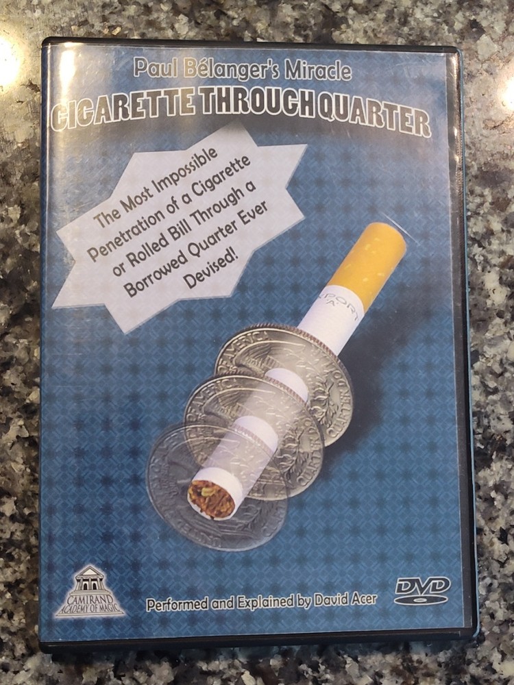 CIGARETTE / ROLLED BILL THROUGH QUARTER (US coin) Dvd