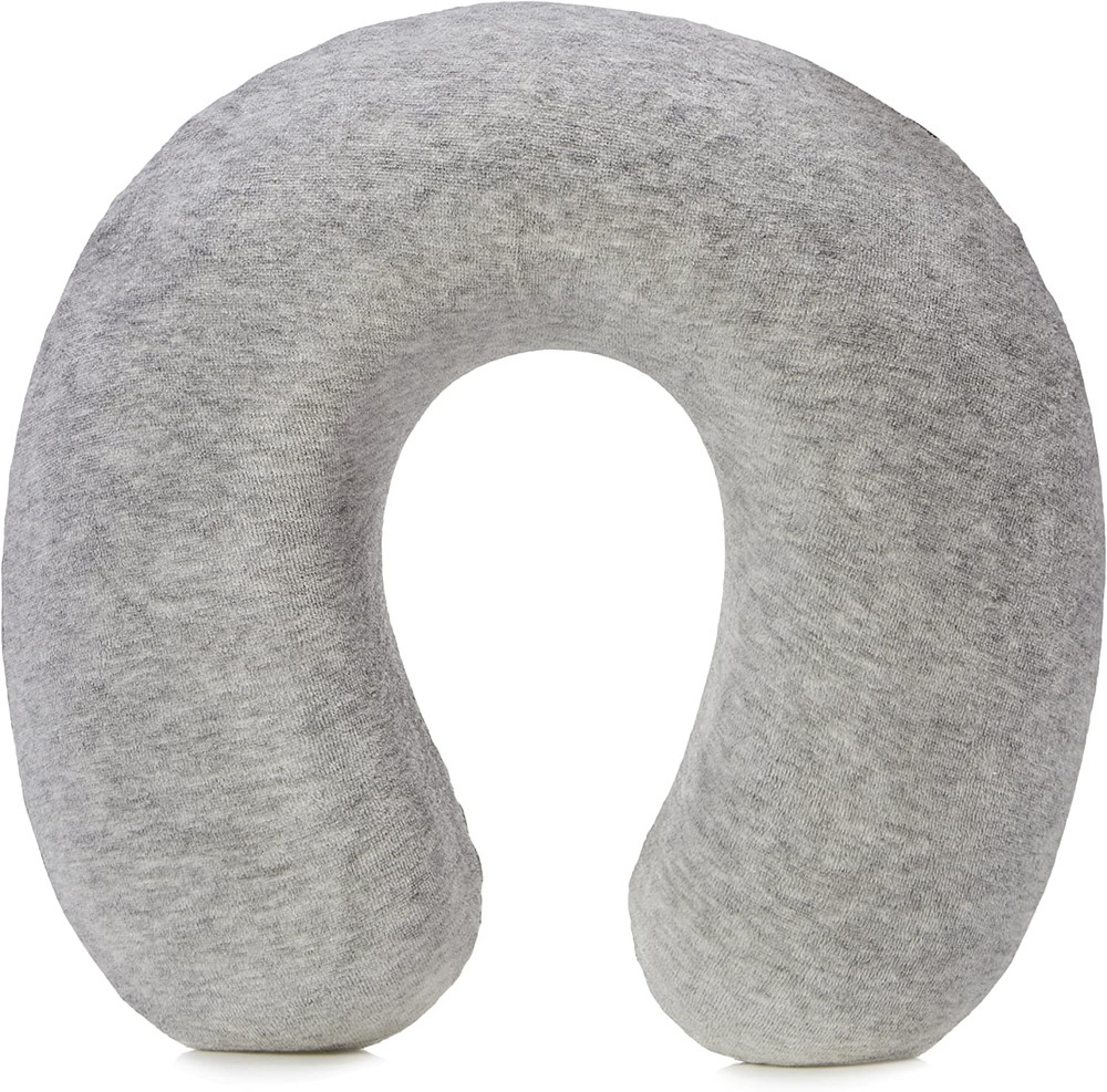 Memory Foam Semi Circular Neck Pillow Grey