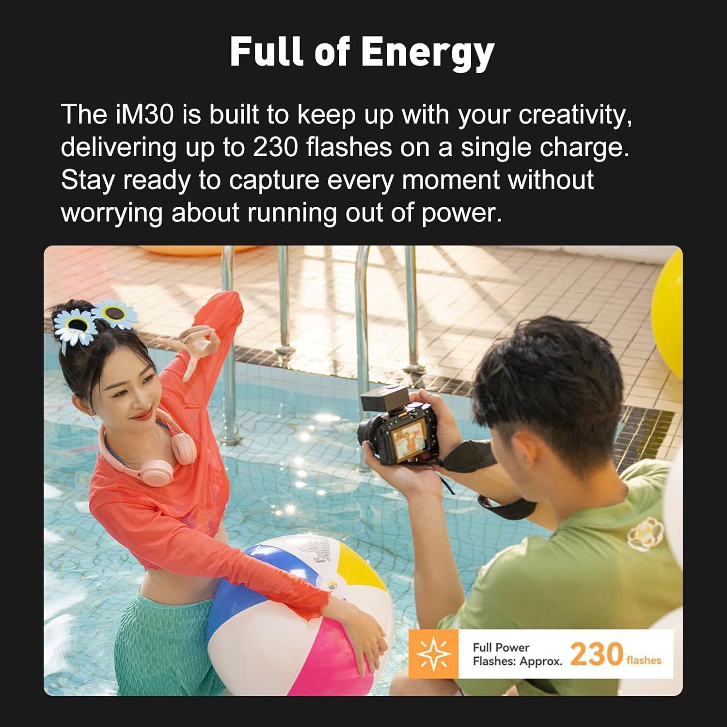 GODOX iM30 Mini Flash - Camera Flash for Canon Sony Nikon Fuji Olympus Camera