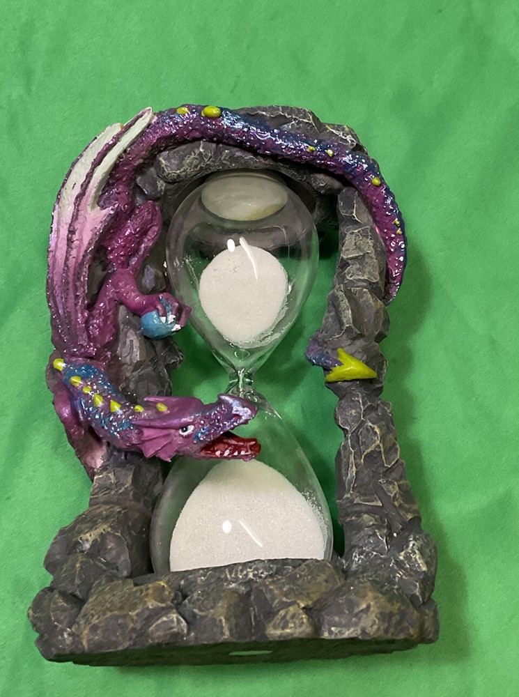 open box- Dragon Hourglass White Sand Timer.